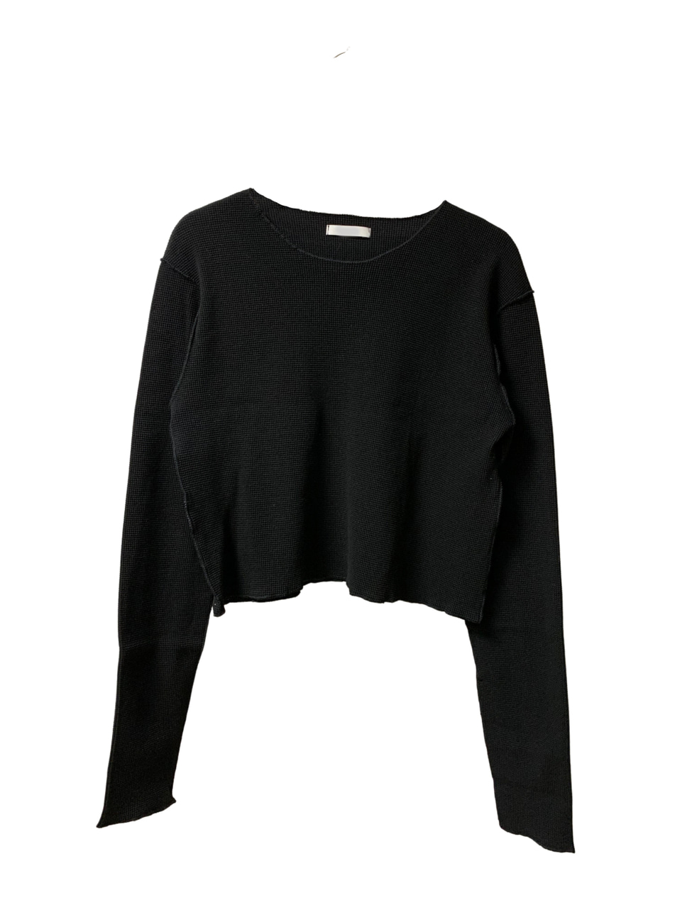 WAFFLE CROP KNIT (3COLOR)
