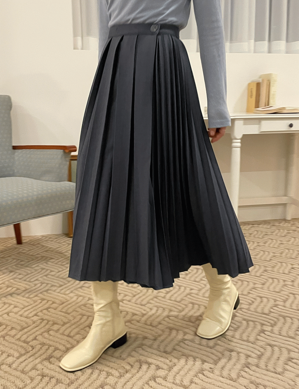 Button wrap skirt (3colors)